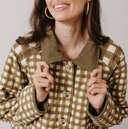 Sunshine Tienda Painted Gingham Barn Jacket