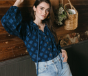 Sunshine Tienda Denim Eyelet Willa Top