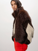 Sanctuary Silky Fur Vest - Espresso Martini