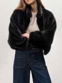 Sanctuary Everest Fur Bomber - Black