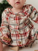 Babysprouts Tartan Plaid  Ruffled Dress Set
