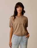 Carve Josie Sweater Tee- Dark Barley