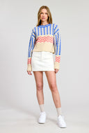 Houndstooth Combo Sweater