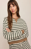 Z Supply Low Key Stripe Sweatshirt