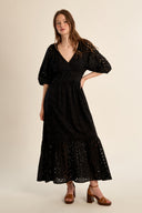 Molly Bracken Black Eyelet Dress