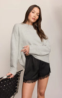 Z Supply Caprice Luxe Lace Short - Black