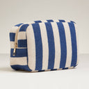 Striped Terry Fabric Travel Pouch Navy