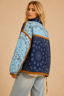 J.NNA Patchwork Bandana Quilted Jacket