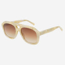 Freyrs Voyager Oversized Aviator Sunglasses: Pearl