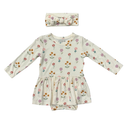 Babysprouts Baby Bodysuit Dress Set: Meadow Bloom