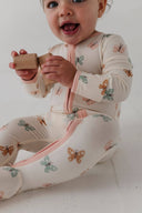 Babysprouts Footie Romper: Pastel Butterflies