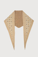 Foulard Knit Triangle Scarf: Cream