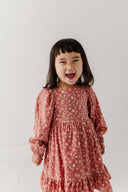Babysprouts Girl's Dress: Mellow Rose Mushroom