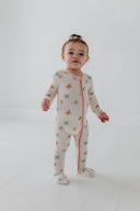 Babysprouts Footie Romper: Pastel Butterflies