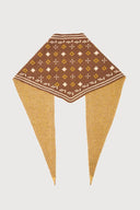 Foulard Knit Triangle Scarf: Brown