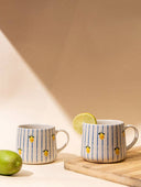 Lemon Striped Ceramic Mug