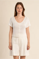 Molly Bracken Crocheted Knit Cardi