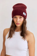 Arctic Fox The Mohair Beanie - Cherry Burgundy
