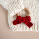 Red Bow Cotton Teether
