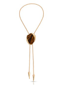 Ettika Tiger's Eye Statement Bolo Necklace