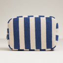 Striped Terry Fabric Travel Pouch Navy