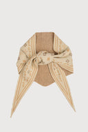 Foulard Knit Triangle Scarf: Cream