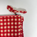 Handmade Quilted Cotton Pouch - Red
