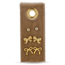 Bow Velvet Stud Set