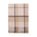 Plaid Cashmere Scarf - Coffee Cream