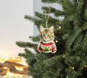 Tabby Cat in Sweater Ornament