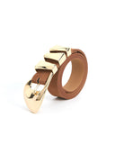 Ettika Modern Western Belt in Mocha