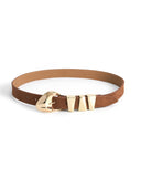 Ettika Modern Western Belt in Mocha