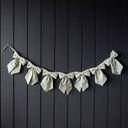 Fabric Bow Garland - Green