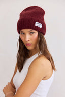 Arctic Fox The Mohair Beanie - Cherry Burgundy