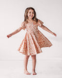 Blush Floral Twirl Dress