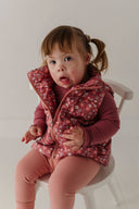 Babysprouts Kid's Puffer Vest: Tiny Petals
