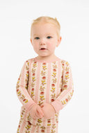 Vintage Floral Stripe Bamboo Set