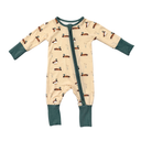 Babysprouts Long Sleeve Zip Romper: Mallard Ducks