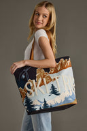 Panache Blue Ski Trip Scene Tote