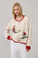 Flat White Alpine Ski Toggle Cardigan