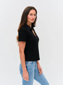 Six/Fifty Simone Ribbed Polo - Black