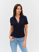 Six/Fifty Simone Ribbed Polo