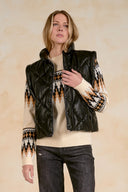 Elan Quilted Black Vest