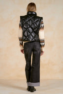 Elan Quilted Black Vest