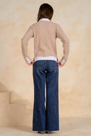 Elan Collared Cable Knit Cardigan