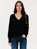 Six Fifty Geneva V Neck Sweater - Black