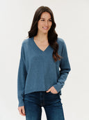Six Fifty Geneva V Neck Sweater - Blue