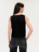Six Fifty Rossa Satin Tank - Black
